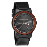 Sapele Barrel / Black Leather
