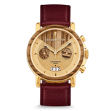 Chrono Zebrawood / Gold Leather