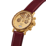 Chrono Zebrawood / Gold Leather
